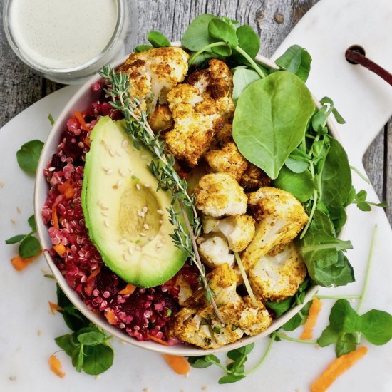 Roasted Cauliflower Buddha Bowl