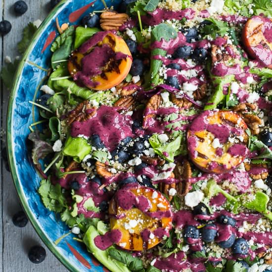 Blueberry Peach Quinoa Salad