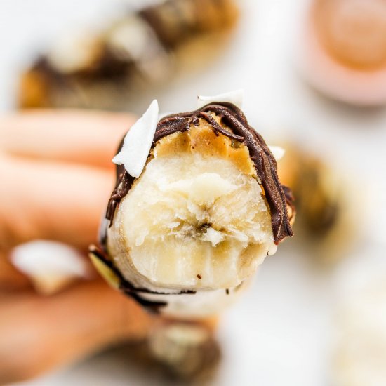 Frozen Banana Pops 2 Ways