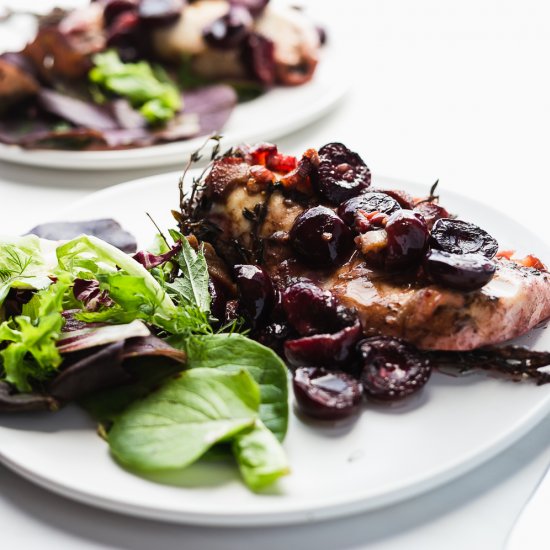 Balsamic Cherry Rhubarb Chicken