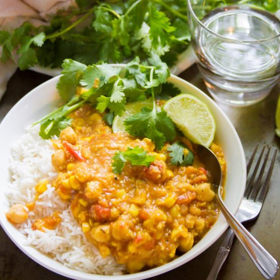 Chickpea & Summer Corn Curry