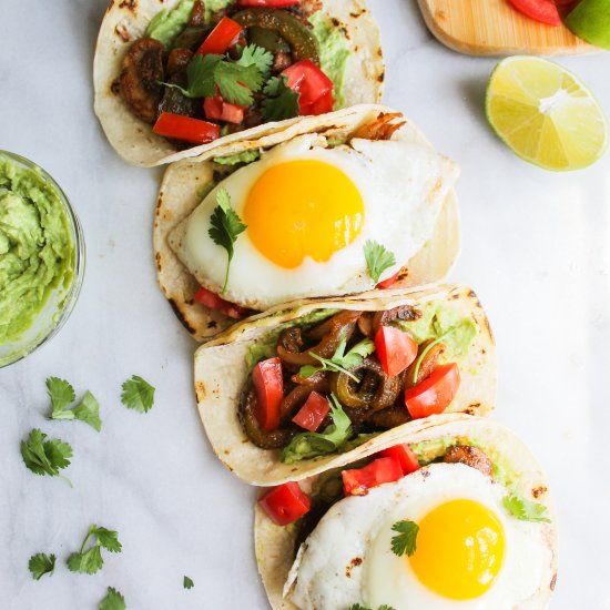 Spicy Breakfast Fajita Tacos