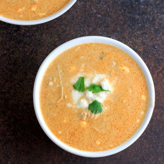 Chicken Salsa Queso Soup