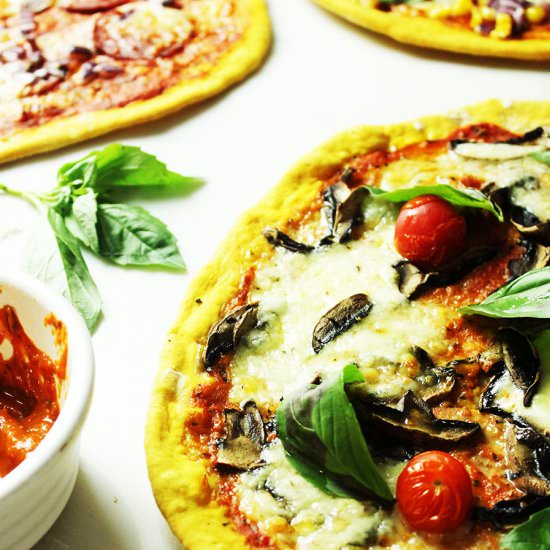 Healthy turmeric pizza bases