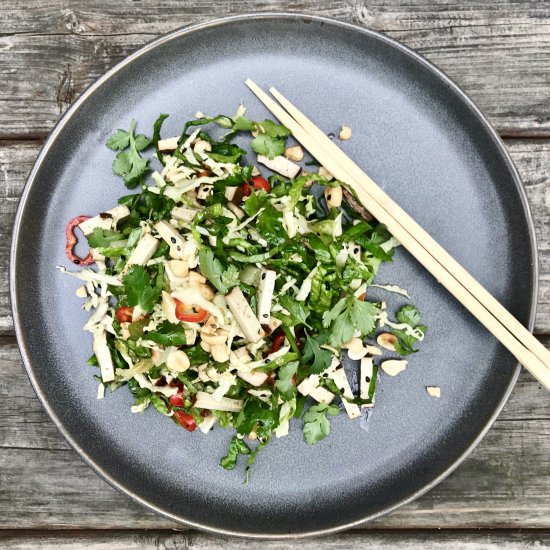 Asian-Inspired Tofu Cabbage Salad