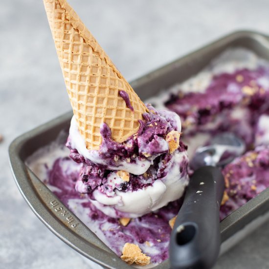 Blueberry Graham Ice Cream