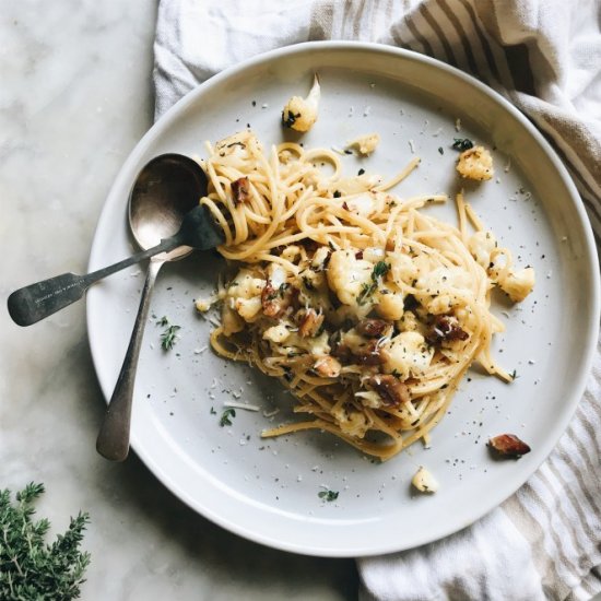 Cauliflower and Thyme Carbonara