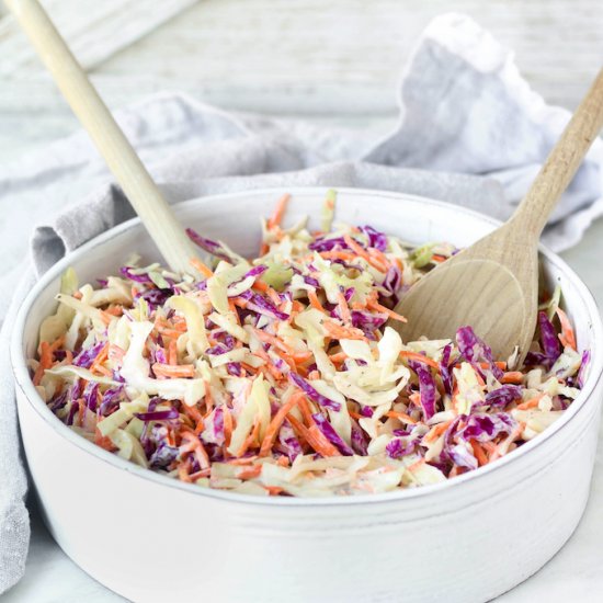 Lightened Up Homemade Coleslaw