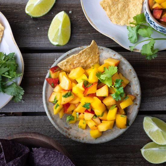 The Best Peach and Mango Salsa