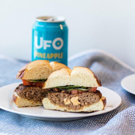 Smoked Gouda Beer Burgers