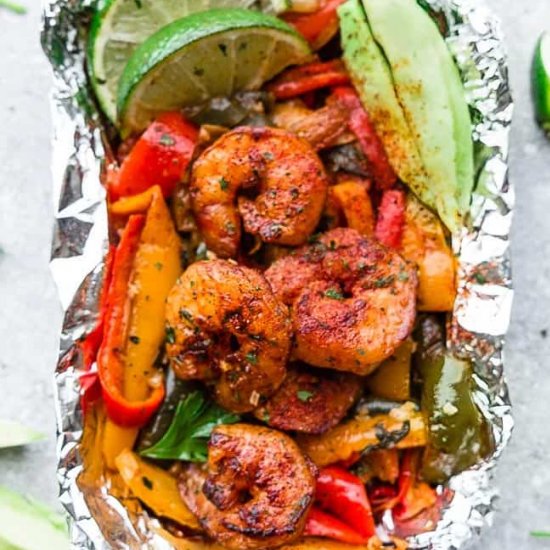 Shrimp Fajita Foil Packets