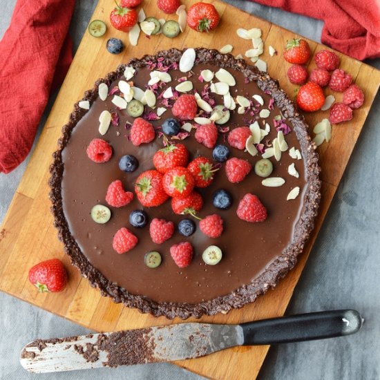 Vegan Fruit Chocolate Tart