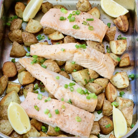 Easy One-Pan Salmon & New Potatoes