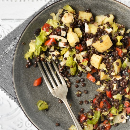 Lentil salad with balsamic