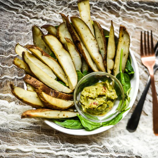 Easy Baked Fries + Guacamole