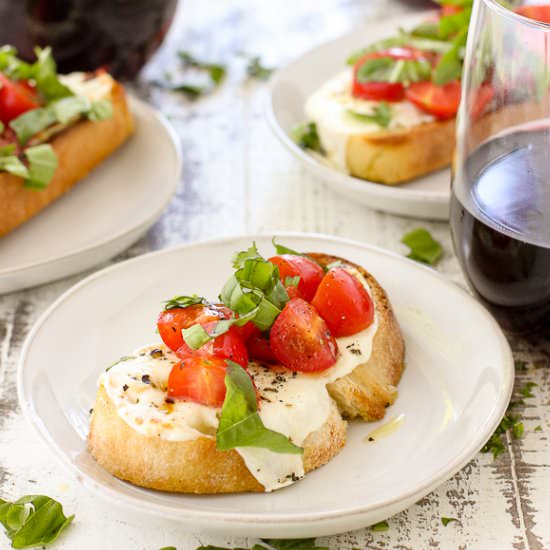 Warm Caprese Toast