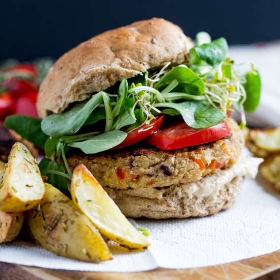 Camembert and Quinoa Burgers