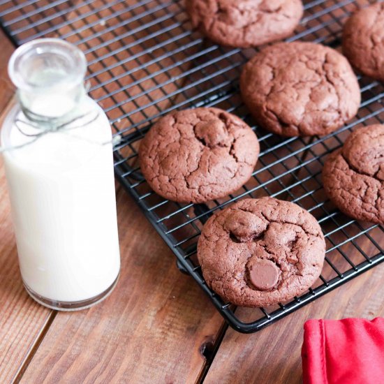 Chocolate Cake Mix Cookies