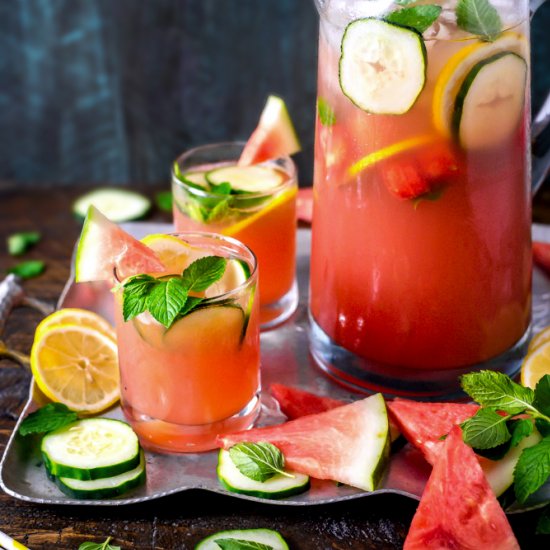 Boozy Watermelon Mint Lemonade