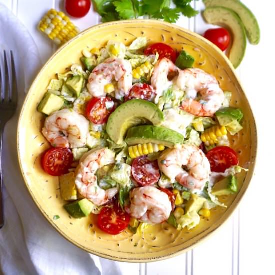 Shrimp Corn and Avocado Salad