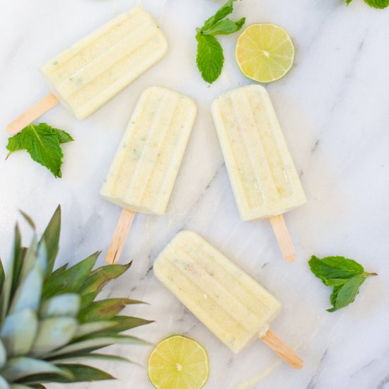 How to Make Piña Colada Popsicles