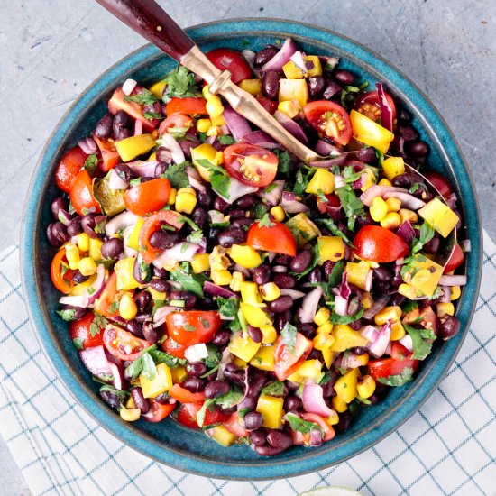 Vegan Loaded Black Bean Salad