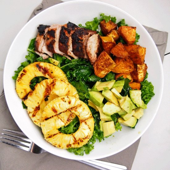 Grilled Pineapple Jerk Pork Bowls