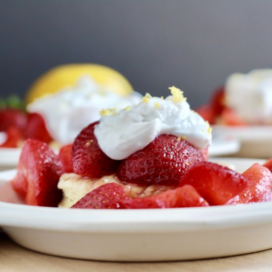 Vegan Strawberry Lemon Shortcakes