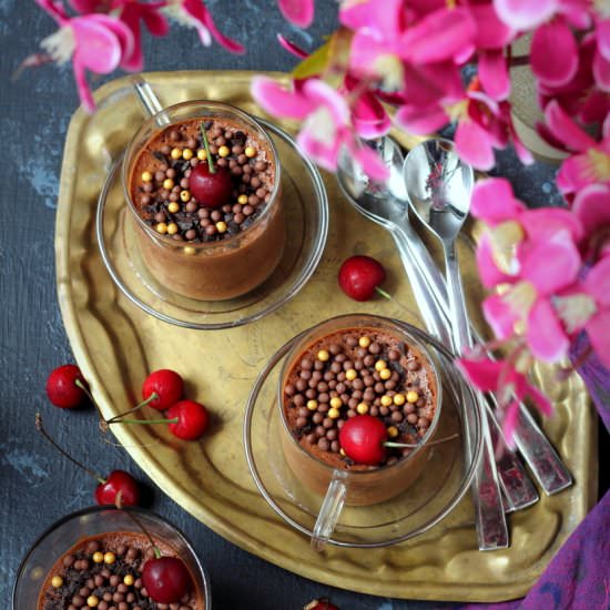 aquafaba chocolate mousse