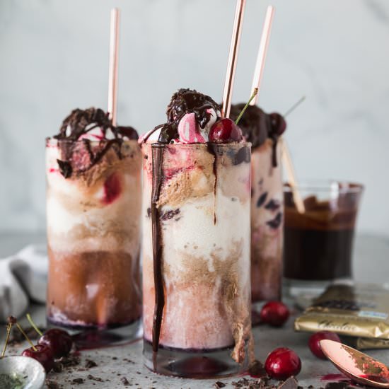 Dark Chocolate Cherry Bourbon Float