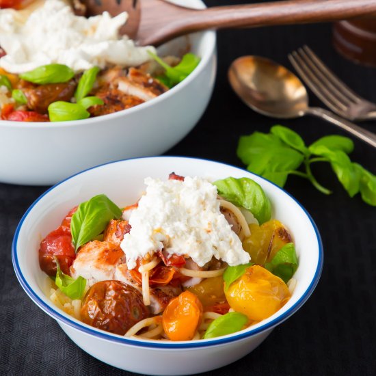 Caprese Pasta Salad with Chicken