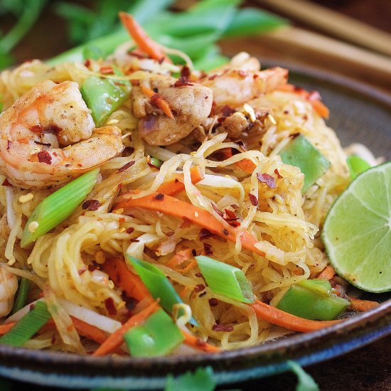 Whole30 Paleo Pad Thai Noodles