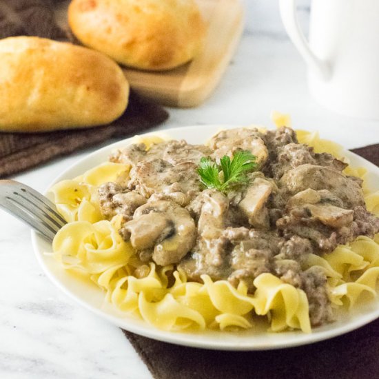 Ground Beef Stroganoff