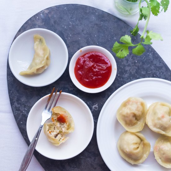 Tofu and Vegetable Momo