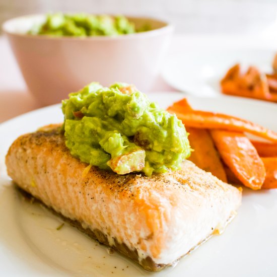 Salmon with Mango Guacamole