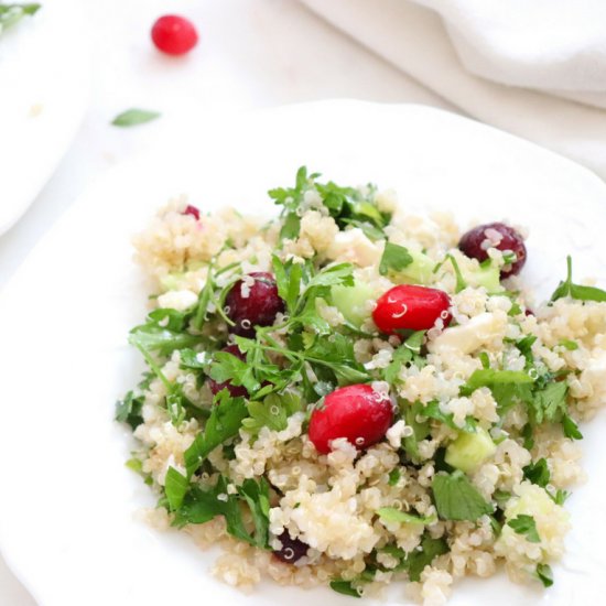 Cranberry Quinoa Tabbouleh Salad