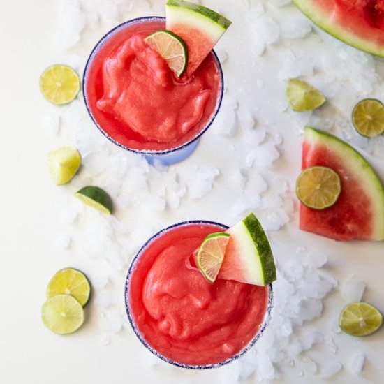 Salted Watermelon Margaritas