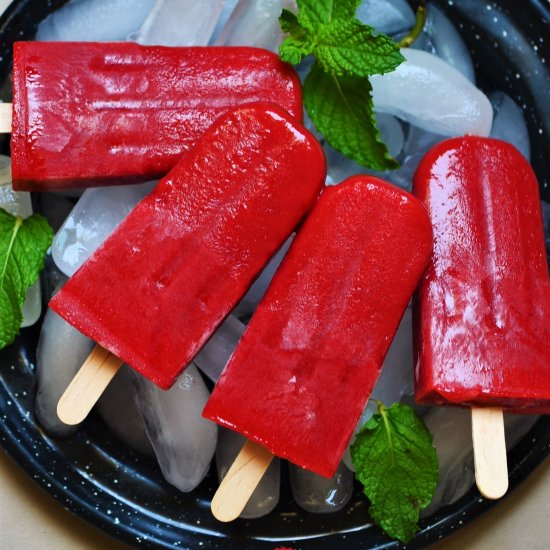 5 mins Fresh Strawberry Popsicle