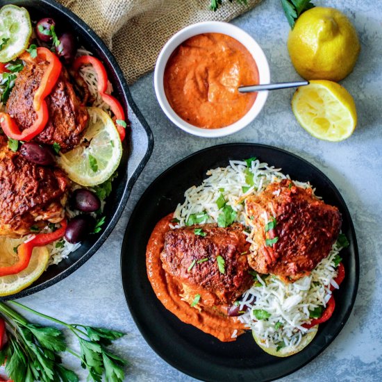 Almond Butter Romesco Chicken