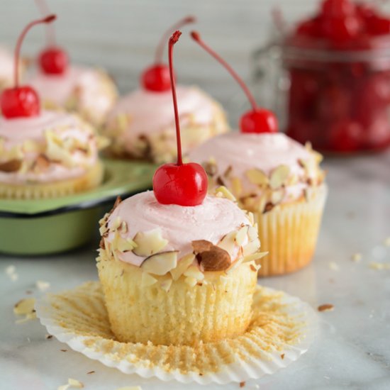 Cherry Almond Cupcakes