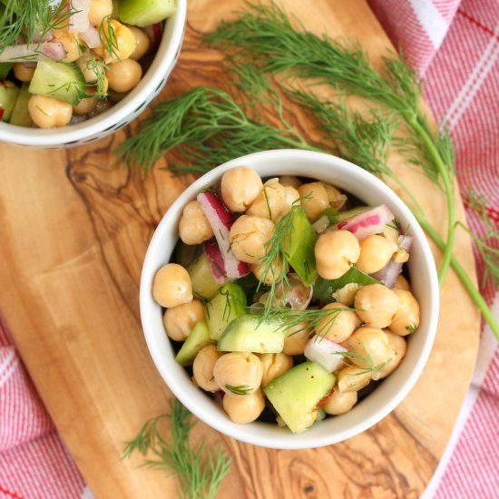 Cucumber & Chickpea Salad with Dill