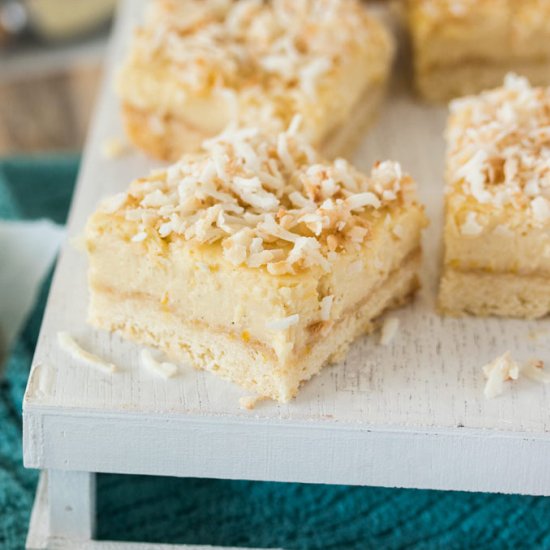 Creamy Lemon Coconut Slice