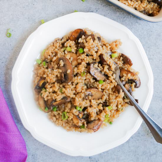 Mushroom & Brown Rice Pilaf