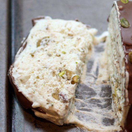 Pistachio Semifreddo with Nutella