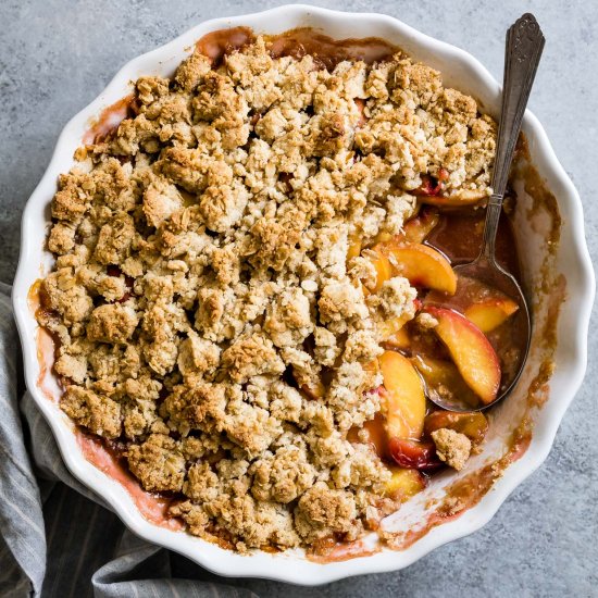 Brown Sugar Peach Crumble