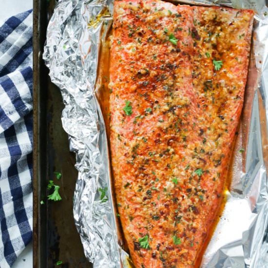 Spicy Butter Salmon in Foil