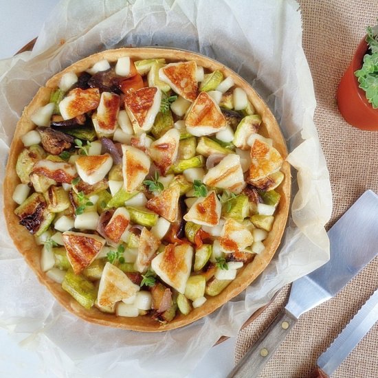 Vegetable And Mastelo Cheese Tart