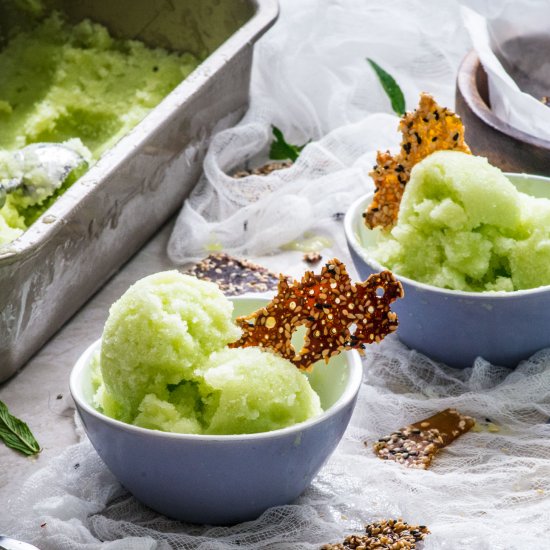 Wasabi Honeydew Sorbet