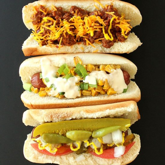 Hot Dogs Three Ways