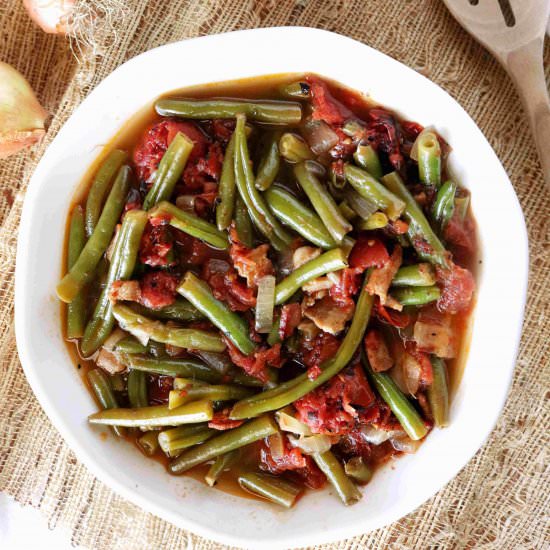 Stewed Green Beans with Tomatoes